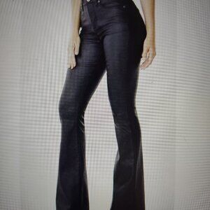 Sofia Vergara Melissa high rise flare coated denim jeans like new size 14